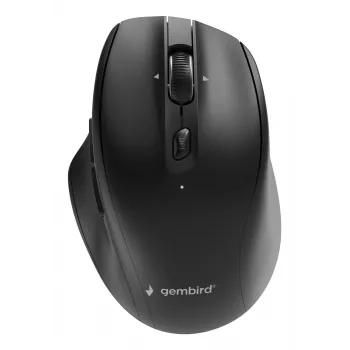 Gembird MUSW2-6B-02 belaidė dviejų režimų pelė (2.4G + BT), 2400 DPI, 6 mygtukų, juoda