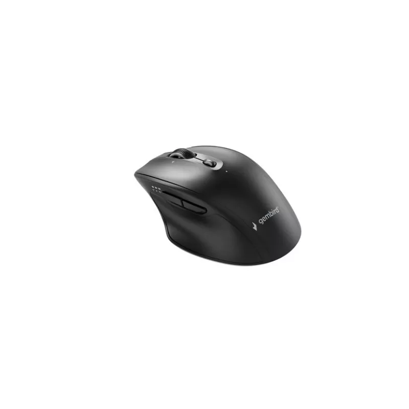 Gembird MUSW2-6B-02 belaidė dviejų režimų pelė (2.4G + BT), 2400 DPI, 6 mygtukų, juoda
