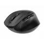Gembird MUSW3-9B-01 belaidė ergonominė pelė su trimis režimais (2.4 GHz + Bluetooth + USB-C), 2400 DPI, 9 mygtukai, juoda