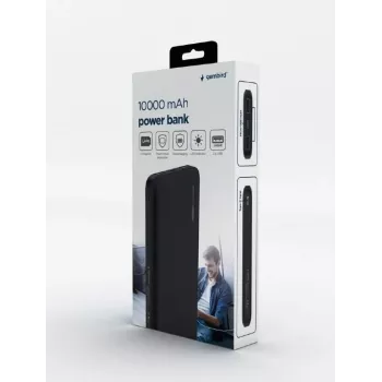 Gembird PB10-01 nešiojamas įkroviklis (power bank) 10000 mAh, juodas