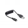 Gembird USB 2.0 laidas USB-A → Micro-USB-B 0,6 m juodas spiralinis