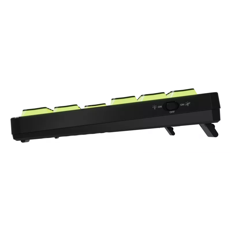 GENESIS Thor 430 TKL belaidė mechaninė žaidimų klaviatūra, Outemu Red jungikliai, RGB foninis apšvietimas, trigubas režimas (USB-C/2,4GHz/Bluetooth), JAV anglų QWERTY, juoda