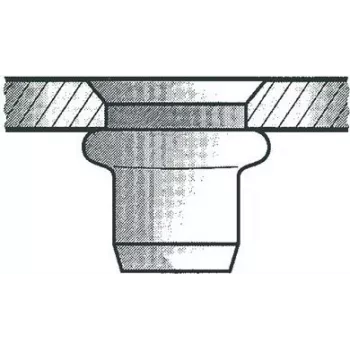 Gesipa aklinų kniedžių veržlė aliumininė M8x11x20.5 įgilinta galvutė, sukibimo diapazonas 4.0-6.5mm (100 vnt. pakuotė) 1455353