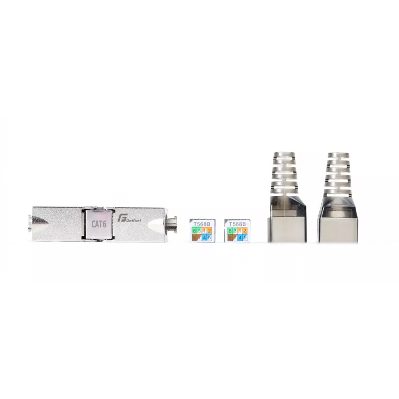 GETFORT 58459 Cat.6 UTP Tool-less RJ45 Keystone Jack, baltas