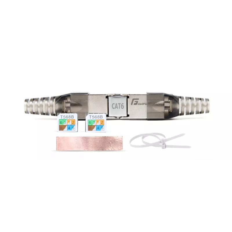 GETFORT 58459 Cat.6 UTP Tool-less RJ45 Keystone Jack, baltas