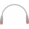 GETFORT Cat.6A S/FTP LSOH Patch Laidas 0,25 m pilkas
