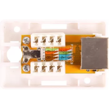 GETFORT GF-1G5EFTP ekranuotas montuojamas ant paviršiaus RJ45 Cat.5e modulis, baltas