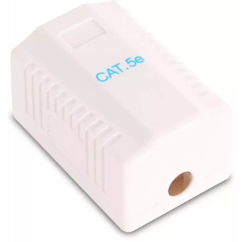 GETFORT GF-1G5EFTP ekranuotas montuojamas ant paviršiaus RJ45 Cat.5e modulis, baltas
