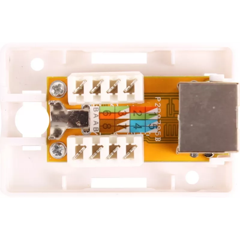 GETFORT GF-1G6FTP Ekranuotas paviršinio montavimo RJ45 lizdas Cat.6, 1 prievadas, baltas