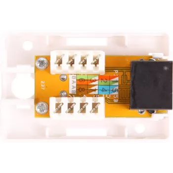 GETFORT GF-1G6UTP Paviršinio montavimo RJ45 Cat.6 UTP tinklo lizdas, baltas
