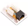 GETFORT GF-1G6UTP Paviršinio montavimo RJ45 Cat.6 UTP tinklo lizdas, baltas