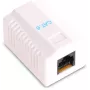 GETFORT GF-1G6UTP Paviršinio montavimo RJ45 Cat.6 UTP tinklo lizdas, baltas
