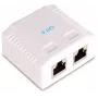 GETFORT GF-2G6UTP paviršinis 2 prievadų RJ45 Cat.6 UTP tinklo lizdas, baltas