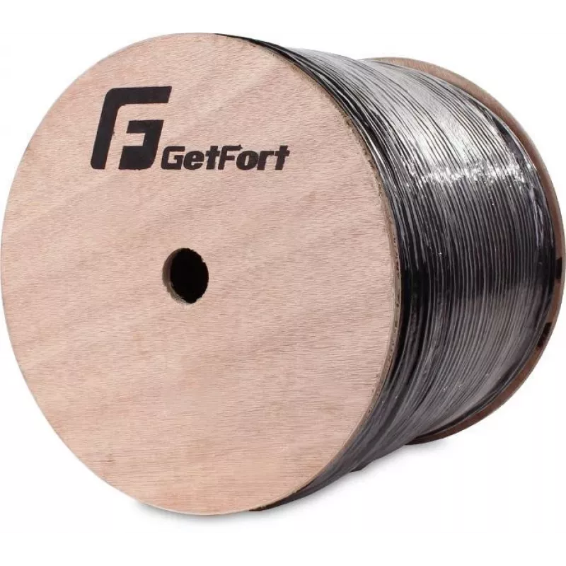 GETFORT GF-DAC-12J lauko šarvuotas optinis kabelis, 12 skaidulų, vienmodis OS2 G.652D, 1 m, tiesioginiam įkasimui, juodas