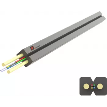 GETFORT GF-FRP-2J LSOH 2 skaidulų vienmodis FTTH optinis kabelis, G.657.A2, 1 m, baltas