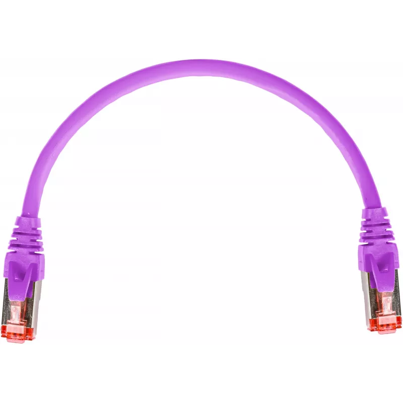 GETFORT GF-PC6ASFTP-0.25V Cat.6A S/FTP LSOH Patch Cable 0.25m Violetinė