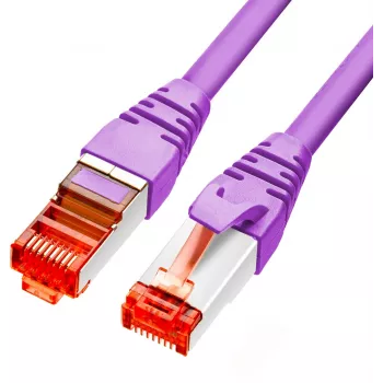 GETFORT Cat.6A S/FTP LSOH Patch Cable 1m Violetinė
