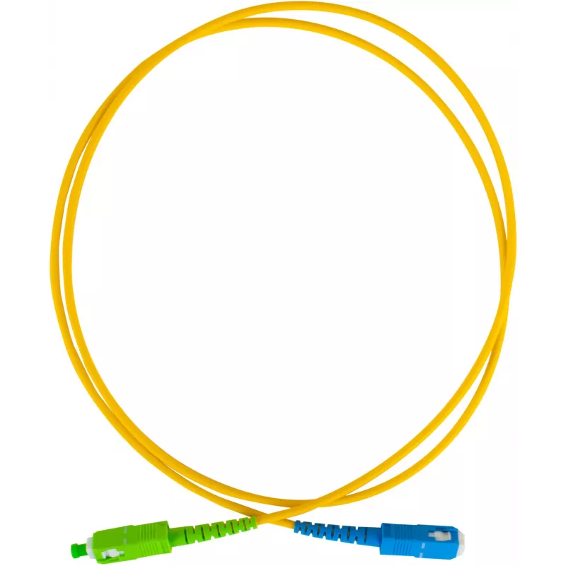 GETFORT GF-SUSAS5 vienmodis šviesolaidinis šuoras SC/UPC – SC/APC, simplex, 5 m, LSZH, geltonas