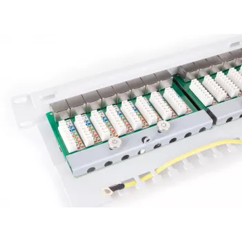 GETFORT PGF-6FTP24-B6-G Patch Panel FTP CAT.6 24 Port Pilka 1U Rackmount
