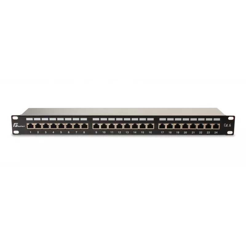 GETFORT PGF-6FTP24-B6 Patch Panel FTP Cat.6 24 prievadų 19 colių 1U juodas