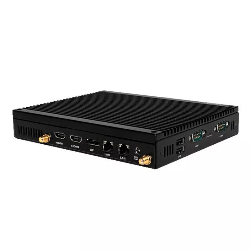 Giada F109D Bekorpusis įterptinis kompiuteris su Intel Celeron J4125, 8GB RAM, Dual GbE, Trigubas ekranas, VESA laikiklis, juodos spalvos