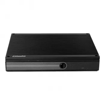 Giada F109D Bekorpusis įterptinis kompiuteris su Intel Celeron J4125, 8GB RAM, Dual GbE, Trigubas ekranas, VESA laikiklis, juodos spalvos
