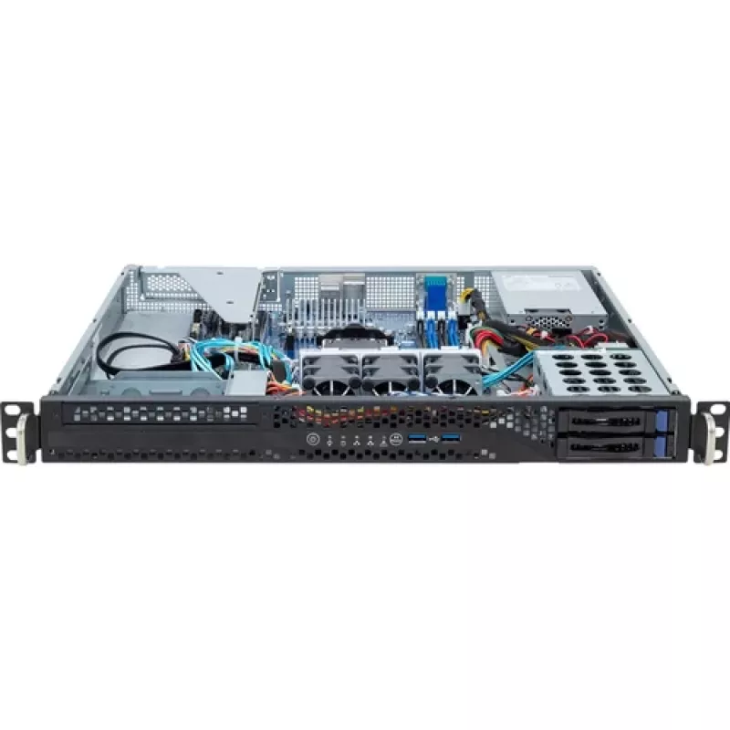 GIGA COMPUTING Gigabyte R113-C10-AA02 1U stelažinis serverio barebone, AMD EPYC ir Ryzen, 4x 2,5 colio lizdai, 400W PSU