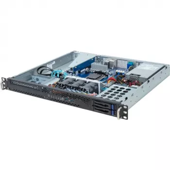 GIGA COMPUTING Gigabyte R113-C10-AA02 1U stelažinis serverio barebone, AMD EPYC ir Ryzen, 4x 2,5 colio lizdai, 400W PSU