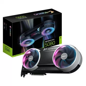 Gigabyte AORUS GeForce RTX 5080 INFINITY 16G vaizdo plokštė, 16 GB GDDR7, PCIe 5.0, DLSS 4, RGB Fusion