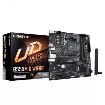 GIGABYTE B550M K WF6E AM4 4xDDR4 mATX pagrindinė plokštė