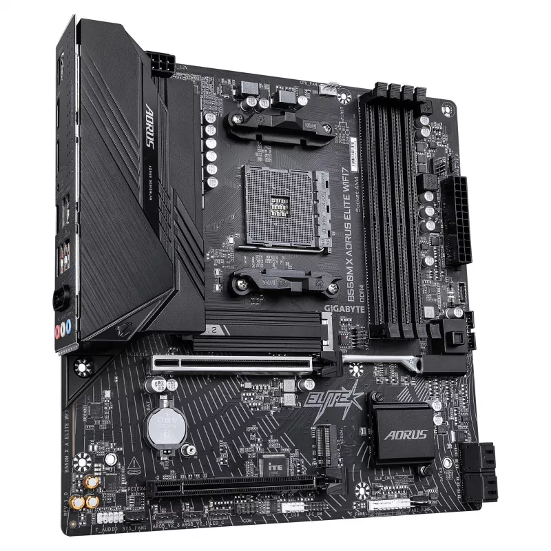 Gigabyte B550M X AORUS ELITE WIFI7 Micro-ATX pagrindinė plokštė (AM4, DDR4, 2x M.2, Wi-Fi 7)