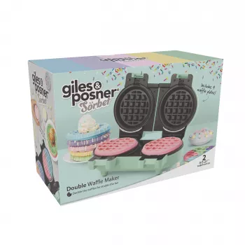 Giles & Posner EK5922GSGRVDE Dvigubas vaflių keptuvas - 1200W, nelipni danga, juoda/sidabrinė