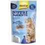 GimCat Nutri Pockets Fish with Salmon 60g – Traškūs skanėstai katėms su kreminiu įdaru odai ir kailiui