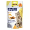 GimCat Nutri Pockets su sūriu 60 g – traškūs skanėstai katėms su kreminiu sūrio įdaru, praturtinti vitaminais ir taurinu