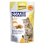GimCat Nutri Pockets su sūriu 60 g – traškūs skanėstai katėms su kreminiu sūrio įdaru, praturtinti vitaminais ir taurinu