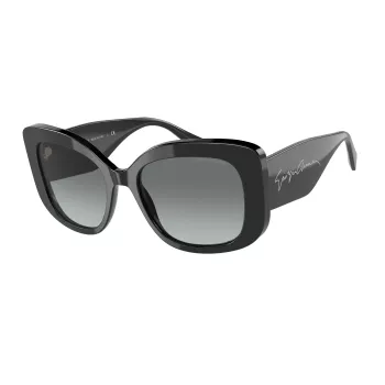GIORGIO ARMANI AKINIAI AR8150-500111 Vyriškas Juodas Acetato Rėmelis Pilki Polikarbonato Lęšiai 53/18/140 mm