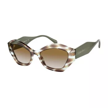 Giorgio Armani Women's AR8144-588113 Havana Acetate Akiniai – kvadratinis rėmelis, rudi gradientiniai lęšiai, UV400
