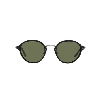 GIORGIO ARMANI Moteriški Akiniai Nuo Saulės AR8139-500131 Juodas Acetato Rėmelis Kvadrato Formos Pilki Lęšiai 51mm
