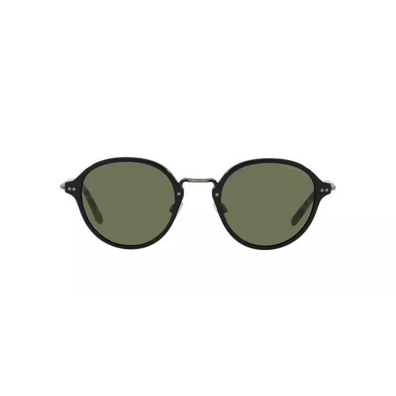GIORGIO ARMANI Moteriški Akiniai Nuo Saulės AR8139-500131 Juodas Acetato Rėmelis Kvadrato Formos Pilki Lęšiai 51mm