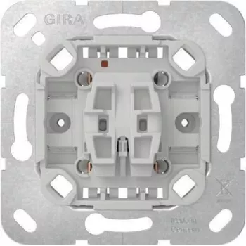GIRA 381600 perjungimo jungiklio įdėklas, 1-polio, 10 A, 250 V AC, įleidžiamas, be nagų, System 55
