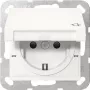 Gira 441427 SCHUKO lizdas su atverčiamu dangteliu, System 55, grynai balta