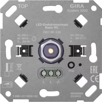 Gira LED rotacinis dimerio įdėklas Basic RC System 3000 245700