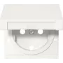 Gira SCHUKO lizdas su atlenkiamu dangteliu, grynai balta, modelis 492227