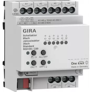 Gira Switch & Blind Actuator 6f/3f 16 A 502300