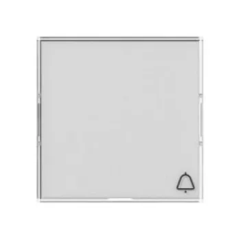 Gira System 55 skydelis su varpelio simboliu, 55 x 55 mm, baltas blizgus (367900)