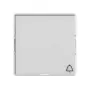 Gira System 55 skydelis su varpelio simboliu, 55 x 55 mm, baltas blizgus (367900)
