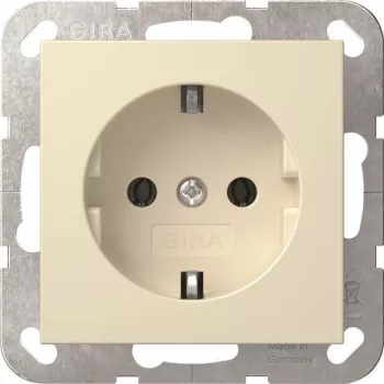 Gira System 55 SCHUKO lizdas kreminės spalvos (418801)