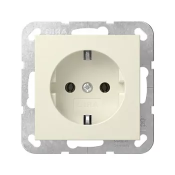 Gira System 55 SCHUKO lizdas kreminės spalvos (418801)