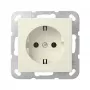 Gira System 55 SCHUKO lizdas kreminės spalvos (418801)
