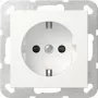 Gira System 55 SCHUKO lizdas, įleidžiamas, matinis baltas, 16 A, 250 V, su padidinta apsauga nuo kontakto 475527